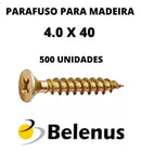 Parafuso Para Madeira Chipboard 4,0x40 Phillips 500pçs
