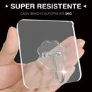 Ecomixshop Kit 10 Ganchos Adesivo Inox Suporte Parede Super Aderência Sem Prego Sem Sujeira
