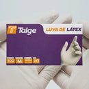Luvas Descartáveis Talge Luvas de Látex cor natural Tamanho M de Látex com pó x 100 unidades