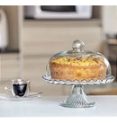 Petalas Boleira De Vidro Com Pé Mesa Posta Cafeteria Porta Doces Cor Transparente