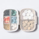 Porta Medicamento Portátil Cápsulas Viagem Compartimento Cor Branco