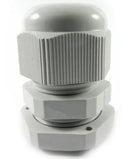 Kit 10 Peças - Prensa Cabo Nylon Pg7 1/4 Cinza Claro