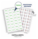 320 Tatuagem Temporária Infantil Menino Bluey & Bingo Colorido