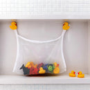 Organizador Guarda Brinquedos De Banho e Banheira Com Ventosa Pato Pintinho Amarelo e Branco - Buba