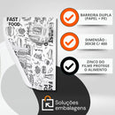 Papel Acoplado Lanches  Frios Delivery 30x38  C/ 400 Preto Diversos