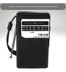 Radinho Fm Pilha Presente Pai Vô Portátil Pequeno Bo Preto 5V