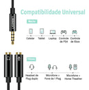 Ugreen Divisor Splitter P3 Fone De Ouvido P2 E Mic Fone P2