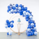 Kit 125 Balões Bexiga Azul Claro + Escuro + Azul Metalizado