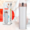 Garrafa Térmica 500ml Bebidas Quentes E Frias Cor Branca Portátil Isolamento De Aço Inoxidável 304 Térmico Antiderrapante