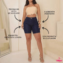 Bermuda Jeans Preto Feminino Modela Bumbu Azul-marinho 42