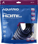 Cabo Hdmi 10m Full Hd 2.0 Aquario 4k