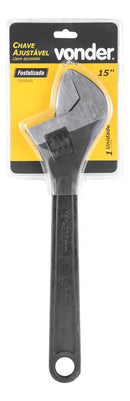 Chave Inglesa Ajustável Fosfotizada 12 Vonder Profissional Cor Preto