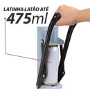 Amassador e Compactador de Latas 475ml com Abridor de Garrafas para Reciclagem