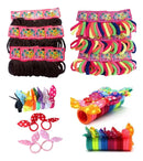 Jogo 192 Elástico Xuxinha Lacinho Enfeite Rabicó Cabelo Atac Liso Sortidos