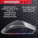 Mouse Gamer Colmeia Para Jogo Knup Rgb 7200 Dpi Cor Preto
