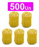 Kit 500 Mini Lixa De Unha Canario Descartáveis De Manicure 8cm Cor Amarelo