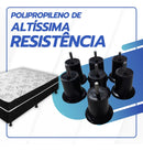 Jogo Pé Cama Box Baú Queen Ou King 12 Pcs 6 Cm Pu Fixo