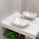 Cuba Pia de Apoio Sobrepor Abaulada 45x31 Branca Banheiro Lavabo Beltempo BT-3003