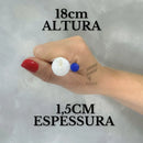 1 Kg Vela Palito Colorida / Bicolor Tradicional 18cm 35und