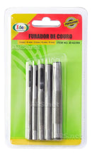 Jogo Furadores Couro Borracha Vazador Perfurador Aço 5 Pç