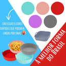 02 Formas De Silicone Quadrada E Redonda Assadeira Air Fryer