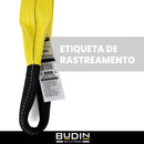 Cinta de Reboque Budin - 10 Toneladas X 3m Cabo de Reboque para Caminhão, Trator e Máquinas Fita 100% Poliéster com Olhais Reforçados - Alta Resistência p/ Guincho, Arraste e Resgate Profissional