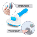 Eba Pet Escova Pelos Pet Automatica Rasqueadeira Magica Gato Cao New Cor Cinza