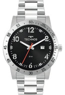 Relógio Masculino Technos Militar Prateado Cor da correia Preto Cor do bisel Dourado Cor do fundo Preto