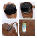 Bolsa Tiracolo Masculina Pochete Transversal Couro Ombro Top Cor Marrom