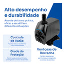 Bomba Submersa 2000l/h 2m Lagos Recalque Fontes Aquários Cascata Hidroponia Chafariz