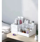 Organizador Mesa Multiuso Com Gavetas Escritório Maquiagem Cor Branco