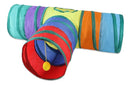Túnel Labirinto Para Gatos Cães Interativo Cat Brinquedo Pet Cor Arco-íris T