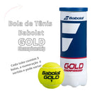 Bola De Tênis Babolat Gold Championship Tubo Com 3 Bolas