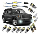 Kit Led Jeep Renegade 5000k Branco Puro Internas Placa Diversos Branco 12 Volts