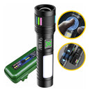 Lanterna Led Hw Recarregável Usb Tática Profissional Camping Pesca Emergência À Prova D'água