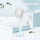 Mini Ventilador De Mão Portátil Recarregável Três Velocidade Cor Branco