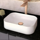 Cozimax Luna Cuba Pia Branca de Apoio 36.5x27cm Para Banheiro Lavabo