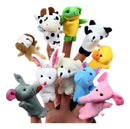 Fantoches Brinquedo Infantil Animais Mão Dedo - Kit 10 Peças