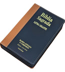 Bíblia Sagrada Com Harpa Letra Grande Preta Com Zíper Couro