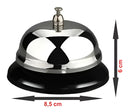 Campainha EMP Sinaleta Sino de Mesa Em Metal P Hotel Bar Cozinha Recepção Cor Prateado