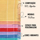 Kit C/10 Toalhinhas Escolar De Mão Social Para Bordar Bebe Cor Sortidas Barra Bordar