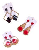 10 Brincos Colorido Grandes Atacado Madeira Resina V.cores