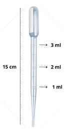 Kit 100 Pipeta Pasteur Plastica 3ml MFL