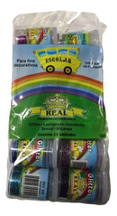 Kit C/12 Glitter Purpurina Colorido Em Pó Cada Contém 3g Cor Pacote sortido