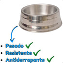 Kit 2 Pote Alumínio Pesado Polido Pequeno Cachorro 700ml Pet