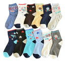 Kit 12 Pares Meias Infantil Atacad Coloridas 4 a 6 Anos