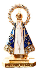 Santinha Nossa Senhora Aparecida Para Painel Carro Cam Dourado