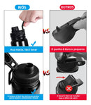 1200ml Garrafa Térmica De Pressão Cor Preto Conserva Bebidas Quentes E Frias Com Base Giratória Design Moderno ponte lar utilidades