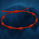 Kit 5 Pulseiras Vermelhas 7 Nós Ajustáveis em Seda Proteção, Equilíbrio e Energia Positiva Inspiradas Kabbalah Acessório Unissex para Presente e Uso Diário com Design Artesanal