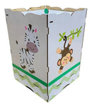 Kit Higiene Bebê Selva Safari 8 Peças Mdf  Adesivado Novo  Adesivado